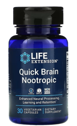 Quick Brain Nootropic 30 вег капсул (Life Extension)
