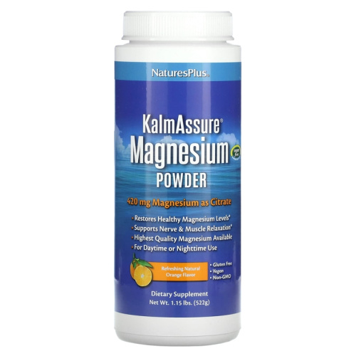 Magnesium Citrate Powder (Магний цитрат порошок) 522г апельсиновый вкус (NaturesPlus)