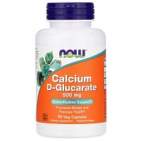 Calcium D-Glucarate 500 мг (D-глюкарат кальция) 90 вег капс (Now Foods)