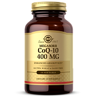 Megasorb CoQ-10 400 мг (Мегасорб с коэнзимом Q-10) 60 мягких капсул (Solgar)