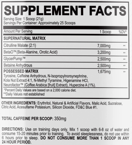 BZRK Pre-Workout 500 г (Black Magic) фото 2