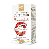 Full Spectrum Curcumin BRAIN WORKS (КУРКУМИН, ГАМК, МЕЛАТОНИН) 90 капсул (SOLGAR)