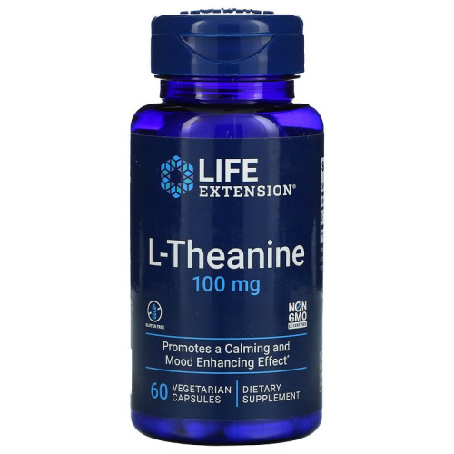 L-Theanine 100 мг (L-Теанин) 60 вег капсул (Life Extension)