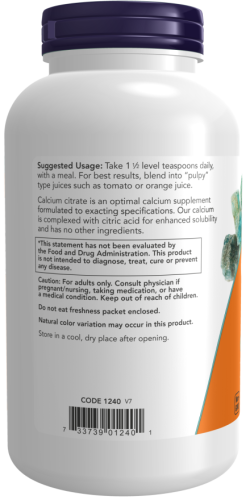 Calcium Citrate порошок 227 гр (Now Foods) фото 3