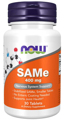 SAM-E 400 мг (S-Аденозилметионин) 30 таб (Now Foods)