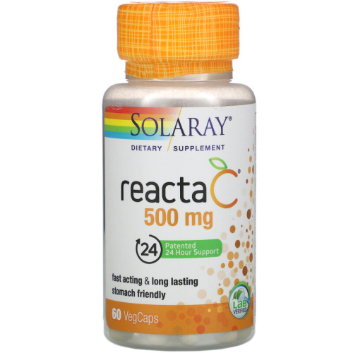 Reacta-C 500 mg 60 вег капсул (Solaray) фото 6