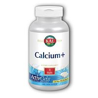 Calcium+ Mg, Zinc, D-3 1000мг (Кальций+ с Магнием, Цинком и Д-3) 200 гелевых капсул (KAL)