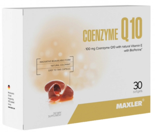 Coenzyme Q10 100 mg (Коэнзим Q10 100 мг) 30 мягких капсул (Maxler)_