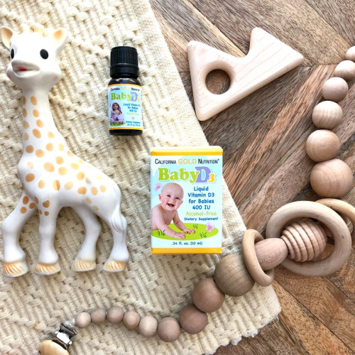 Liquid Vitamin D-3 for baby (жидкий Витамин Д-3) 10 мкг (400 IU) 10 мл (California Gold Nutrition) фото 3