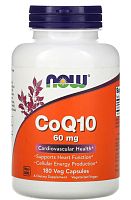 CoQ10 60 мг 180 вег капсул (Now Foods)