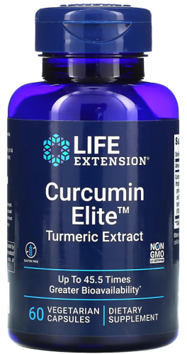 Curcumin Elite Turmeric Extract 500 мг (Куркумин) 60 вег капс (Life Extension)