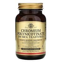 Chromium Polynicotinate (Полиникотинат хрома) 200 мкг 100 вег капс (Solgar)