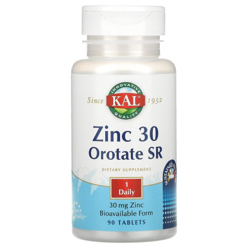 Zinc 30 мг orotate SR (Цинк оротат) 90 таблеток (KAL)