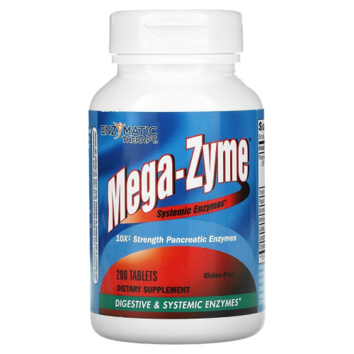 Mega-Zyme (Системные Ферменты) 200 таблеток (Enzymatic Therapy)