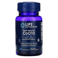 Super Ubiquinol CoQ10 100 мг with Enhanced Mitochondrial Support 60 капсул (Life Extension)