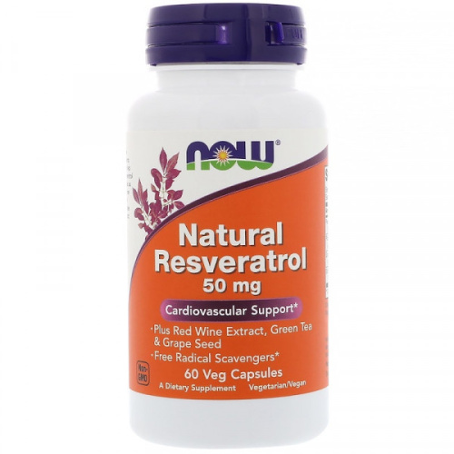 Resveratrol 50 мг (Ресвератрол) 60 вег капс (Now Foods)