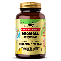 Rhodiola Root Extract (Родиола экстракт корня) 60 вег капсул (Solgar) срок 01/2025