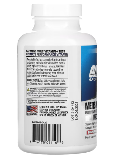 Mens Multi + Test 150 таблеток (GAT) фото 2