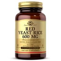 Red Yeast Rice 600 мг (Красный дрожжевой рис) 60 вег капсул (Solgar)