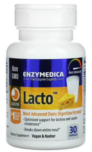 Lacto (Формула для усвоения молочных продуктов) 30 капсул (Enzymedica)