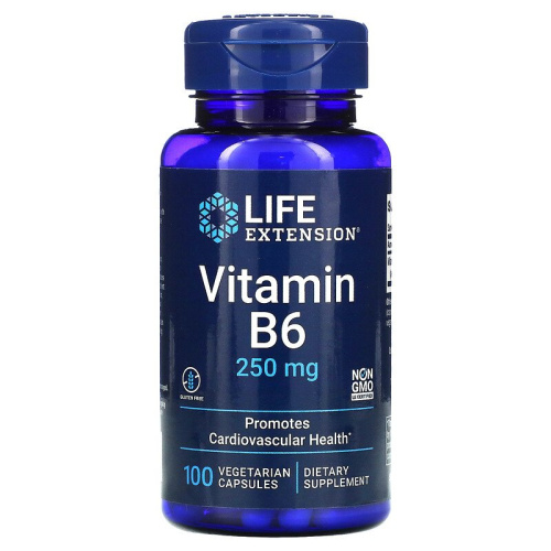 Vitamin B6 250 мг (витамин B6) 100 капсул (Life Extension) срок 05/2023