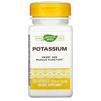 Potassium 99 мг (Калий) 100 капсул (Nature's Way)