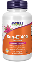Sun-E™ 400 Soy-Free (d-альфа-токоферол из подсолнечного масла) 120 мягких капсул (Now Foods)