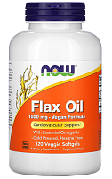 Organic Flax Oil 1000 mg - 120 капсул (Now Foods)