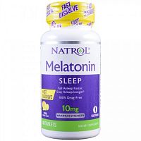 Melatonin 10 мг Fast Dissolve (вкус цитрус) 60 таблеток (Natrol) срок 30/06/22