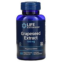 Grapeseed Extract 100 мг (Экстракт виноградных косточек) 60 вег капсул (Life Extension) срок 08.23