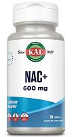 NAC+ 600 мг N-Acetyl L-Cysteine With Molybdenum & Riboflavin 30 таблеток (KAL)