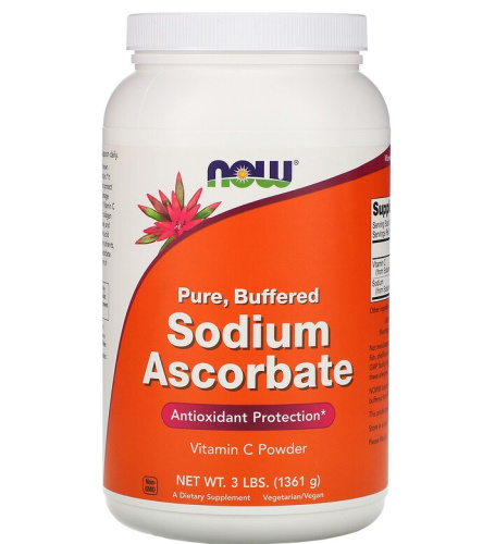 Sodium Ascorbate Pure Buffered (Порошок аскорбата натрия) 1361 г (Now Foods)