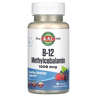 B-12 Methylcobalamin 1000 мкг (Б-12 Метилкобаламин) 60 леденцов (KAL)