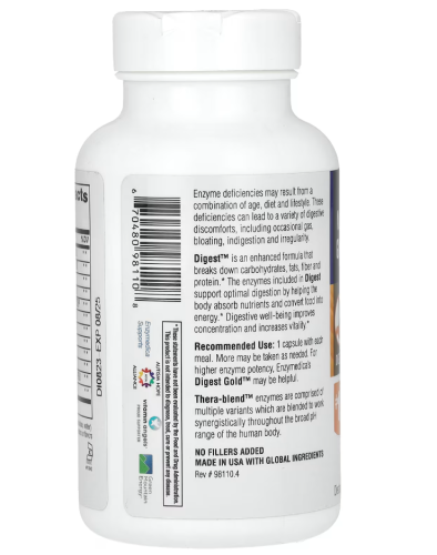Digest (Пищеварительные ферменты) 180 капсул (Enzymedica) фото 5