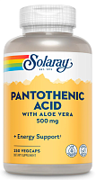 Pantothenic Acid 500 mg (Пантотеновая кислота 500 мг) 250 растительных капсул (Solaray)