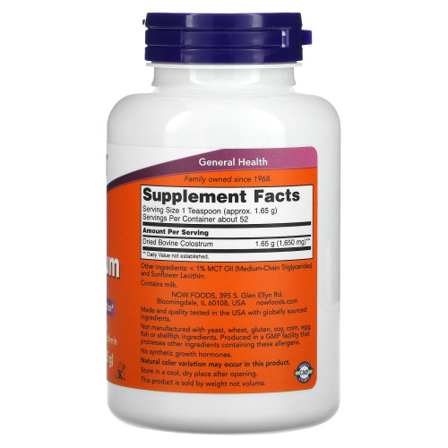 Colostrum Powder (Молозиво) 85 грамм (Now Foods) фото 2