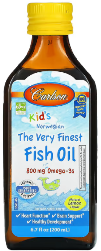 Kid's The Very Finest Fish Oil (самый лучший рыбий жир для детей) 800 мг 200 мл (Carlson)