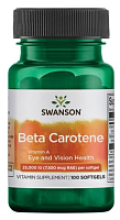 Beta Carotene (Срок 05/2025) Vitamin A 25000 IU (Витамин А 7500 мкг) 100 мягких капсул (Swanson)