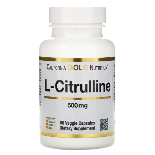 L-Citrulline (L-цитруллин) 500 мг 60 капсул California Gold Nutrition L-Citrulline (L-цитруллин) 500 мг 60 капсул California Gold Nutrition