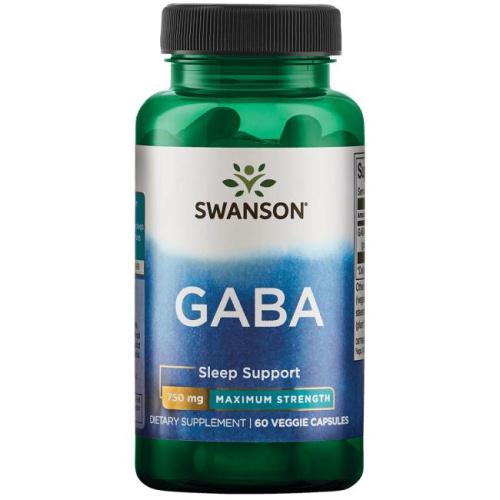 GABA 750 mg (ГАМК 750 мг) 60 вег капсул (Swanson) GABA 750 mg (ГАМК 750 мг) 60 вег капсул (Swanson)