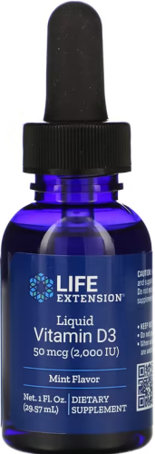 Liquid Vitamin D3 2000 МЕ (Жидкий витамин Д3 50 мкг) 29.57 мл (Life Extension)