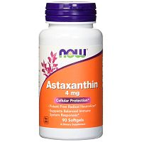 Astaxanthin 4 mg (Астаксантин 4 мг) 90 мягких капсул (Now Foods)