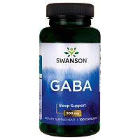 GABA 500 mg (ГАМК 500 мг) 100 вег капсул (Swanson)