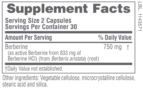 PRO Berberine 750 mg (Берберин 750 мг) 60 капсул (NaturesPlus) фото 2
