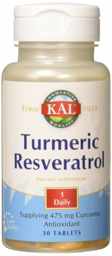 Turmeric Resveratrol (Ресвератрол) 30 таблеток (KAL)
