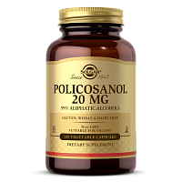 Policosanol 20 мг (Поликозанол) 100 вегетарианских капсул (Solgar)