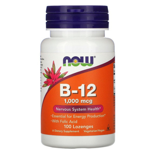 Vitamin B-12 1000 мкг (Витамин Б-12) 100 леденцов (Now Foods)