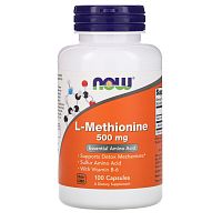 L-Methionine 500 мг (L-Метионин) 100 капсул (Now Foods)