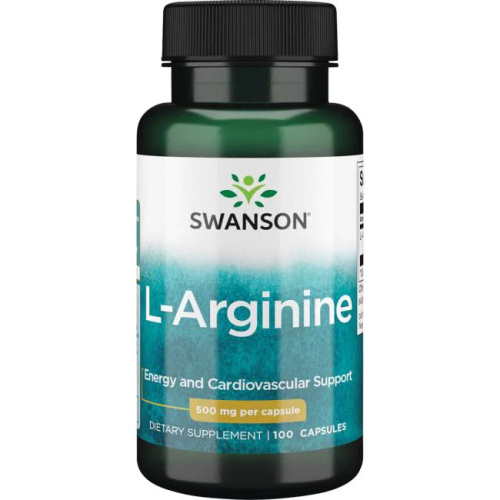 L-Arginine 500 мг (L-Аргинин) 100 капсул (Swanson)