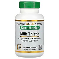 Milk Thistle 175 мг (Расторопша) 180 вег капсул (California Gold Nutrition)